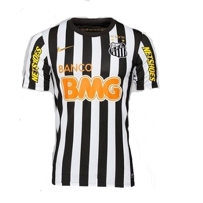 12-13 Santos FC Away Black&White Jersey Shirt